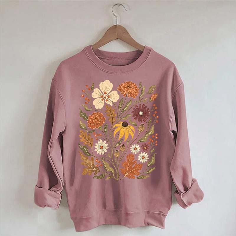 Autumn Floral Vintage Botanical Sweatshirt