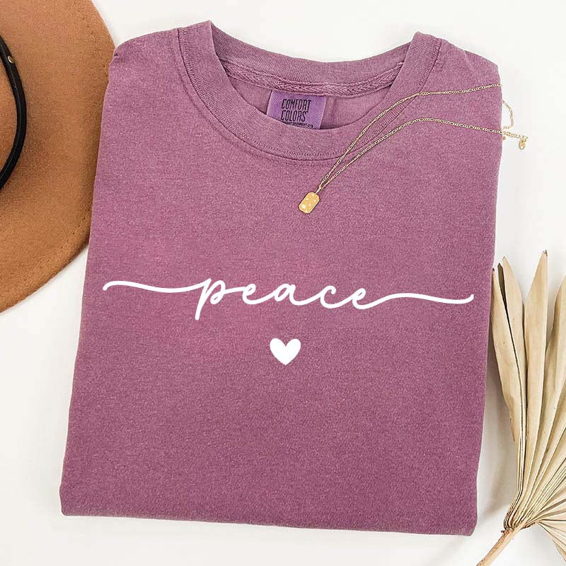 Positivity Peace Heart T-Shirt