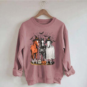 Retro Horse Halloween Sweatshirt
