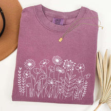 Wild Flower Minimalist Floral T-Shirt