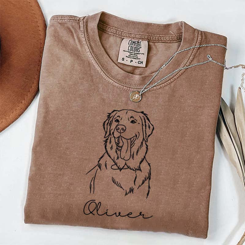 Custom Pet Love With Name And Photo T-Shirt