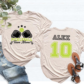 Custom Name and Player Number Pickleball T-Shirt