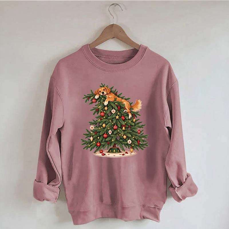 Christmas Tree Dogs Cute Sweatshirt