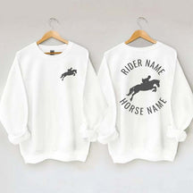 Personalized Equestrian Name Horse Horseback Riding Sweatshirt