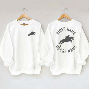 Personalized Equestrian Name Horse Horseback Riding Sweatshirt