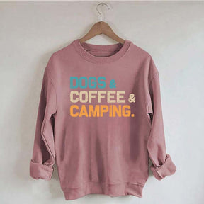 Dogs Coffee Camping Sweatshirt