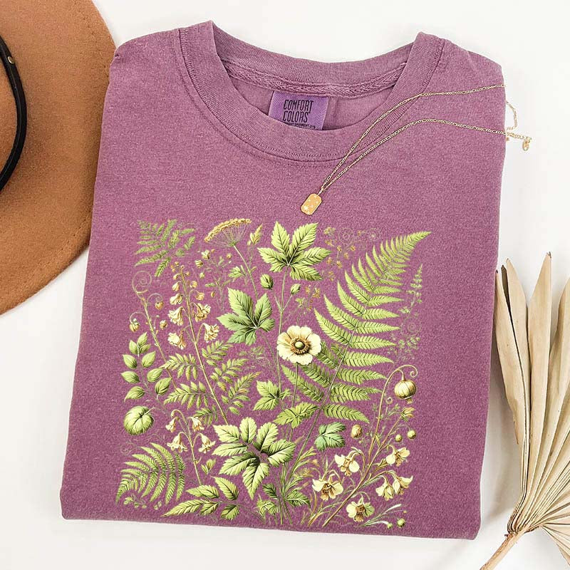 Botanical Fern & Wildflowe T-Shirt