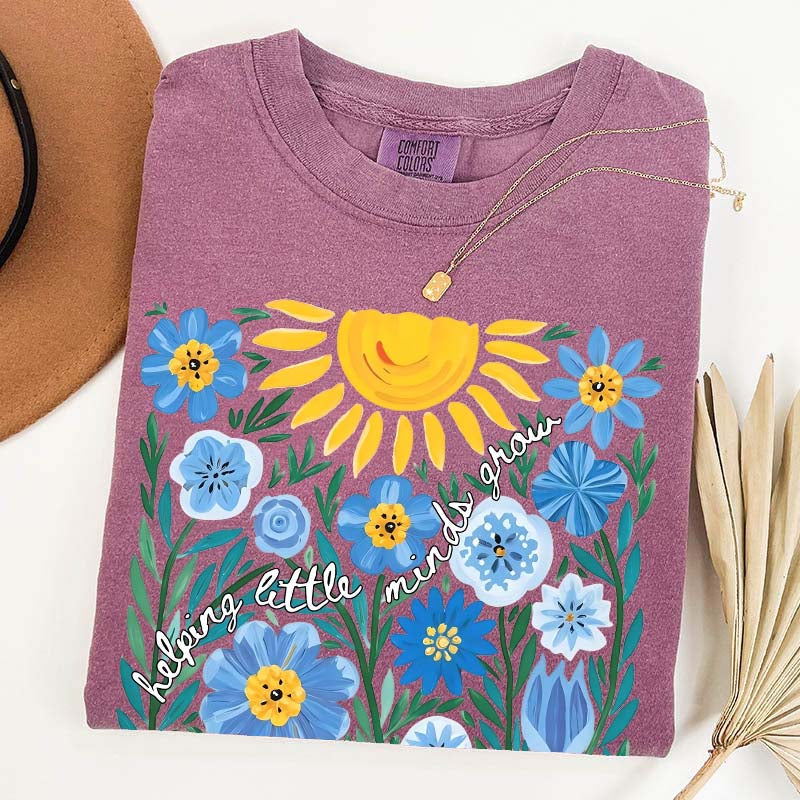Helping Little Minds Grow Floral T-Shirt