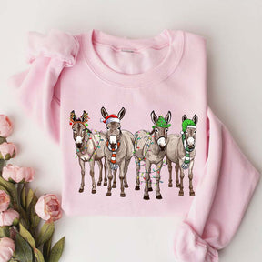 Christmas Donkey Lights Sweatshirt