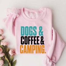 Dogs Coffee Camping Adventure Sweatshirt