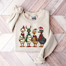 Funny Duck Christmas Lights Sweatshirt