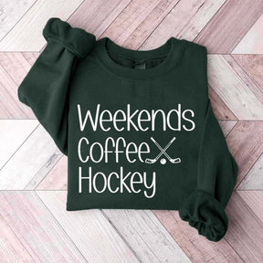 Funny Weekend Coffe Hockey Lover Sweatshirt