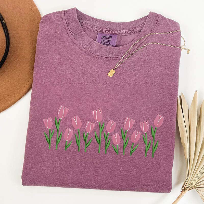 Cute Minimalist Tulip T-Shirt