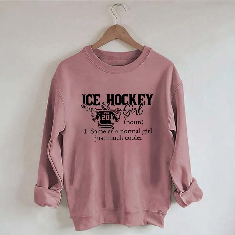 Personalized Hockey Girl Sweatshirt