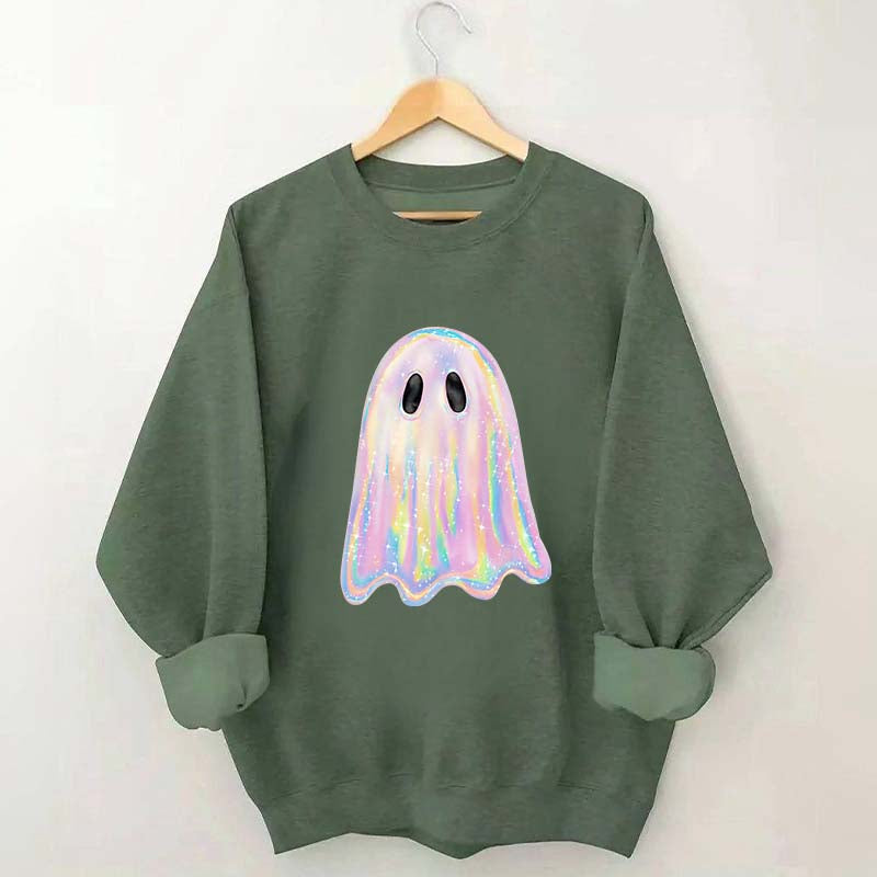 Retro Disco Iridescent Ghost Sweatshirt