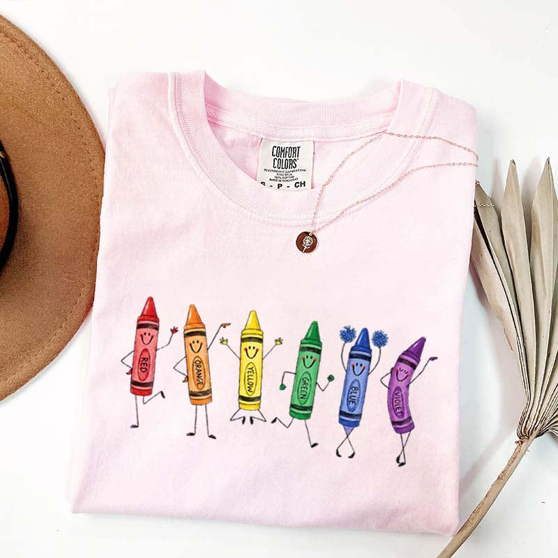 Funny Teacher Life Happy Doodle Back To School T-Shirt