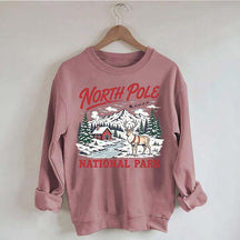 North Pole National Park Retro Christmas Sweatshirt