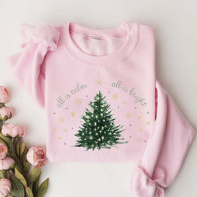 Minimal Chic Holiday Bright Christmas Tree Sweatshirt