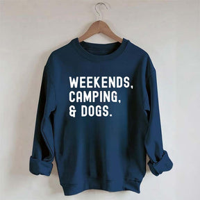 Weekends Camping & Dogs Sweatshirt