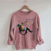 Just A Girl Who Loves Horses Peace Love Sweatshirt