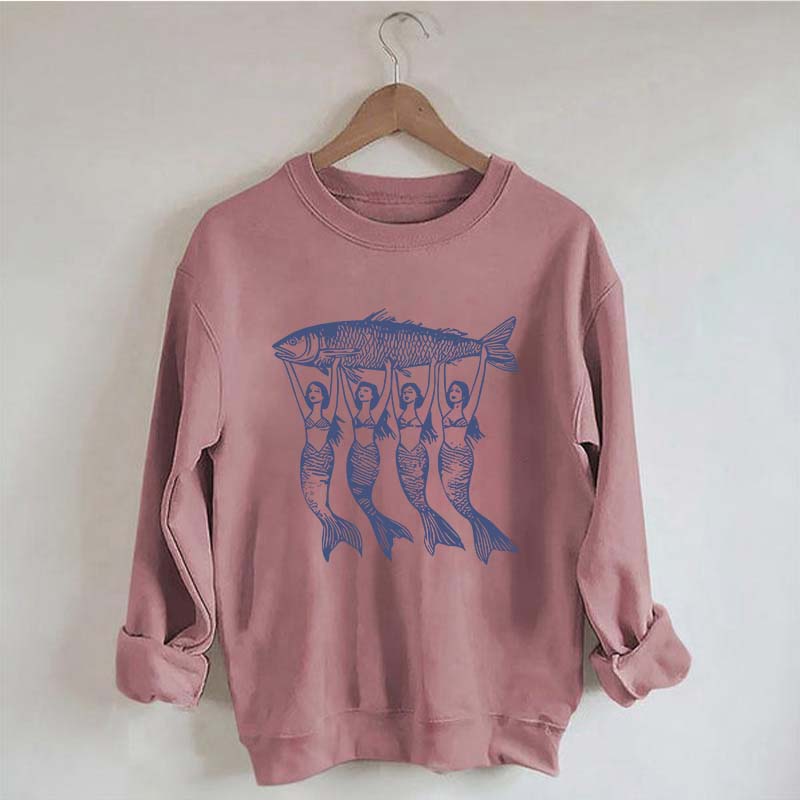 Vintage Tinned Fish Mermaid Sweatshirt
