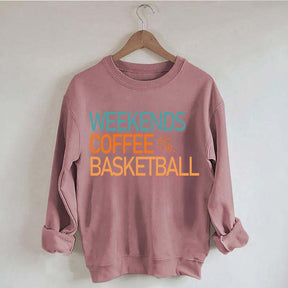Weekends Coffee Basketball Vibes Sweatshirt