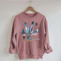 Apres Ski Skifahrer Schokolade Coffee Sweatshirt
