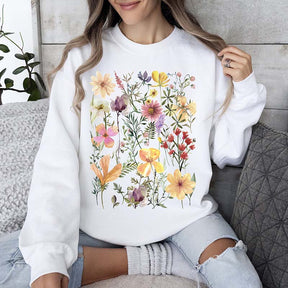 Mountain Meadow Pressed Flowers Sweatshirt