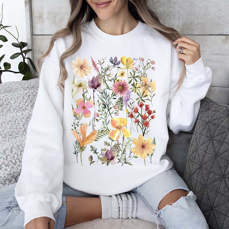 Mountain Meadow Pressed Flowers Sweatshirt