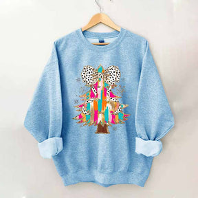 Coquette Glitter Christmas Tree Sweatshirt