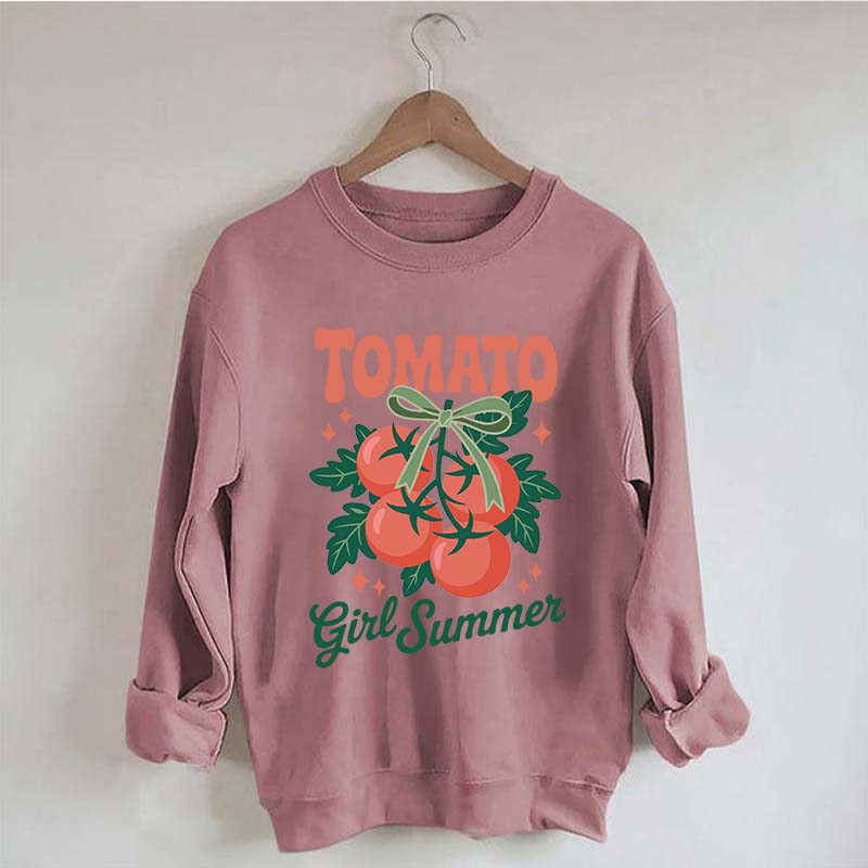 Fresh Garden Vegetable Tomato Girl Swwatshirt