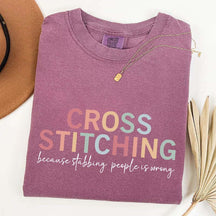 Cross Stitch Funny Crafting T-Shirt