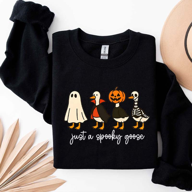 Halloween Just a Spooky Goose Sweatshirt