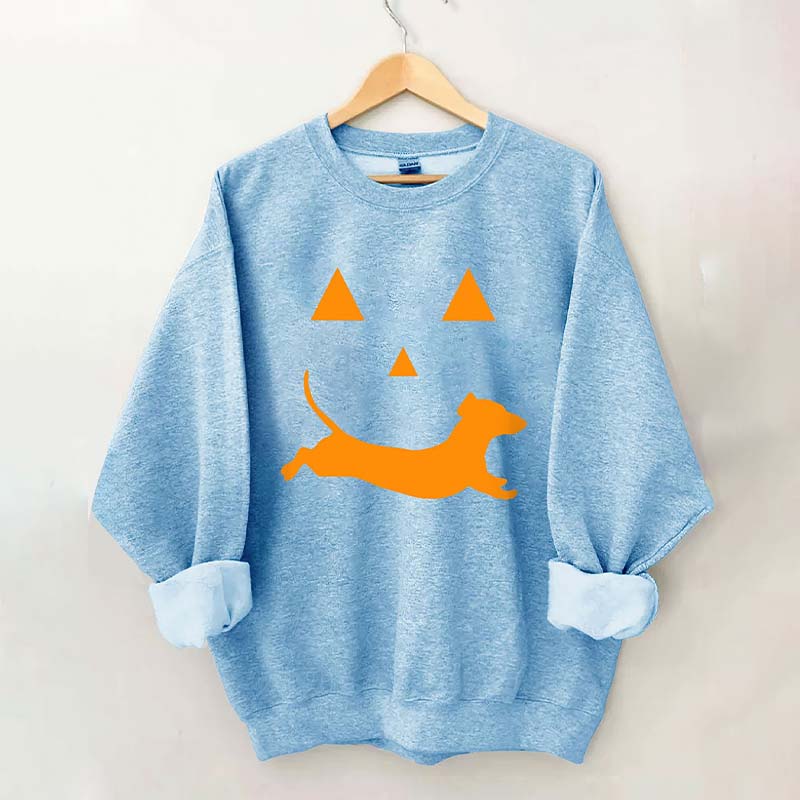 Dachshund And Halloween Sweatshirt