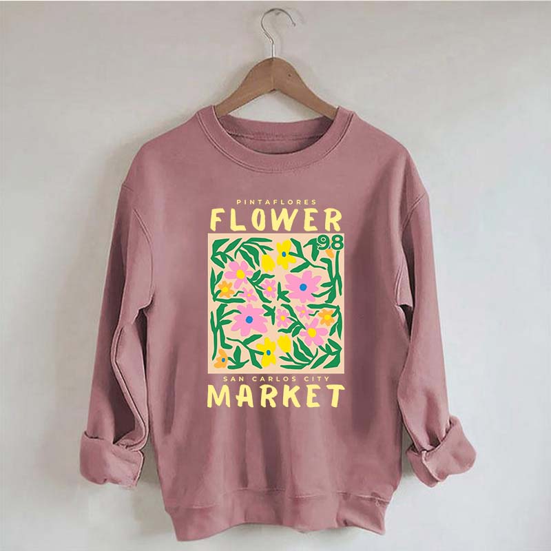 Boho  Pintaflores Floral Sweatshirt