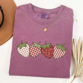 Vintage Strawberry Printed T-Shirt