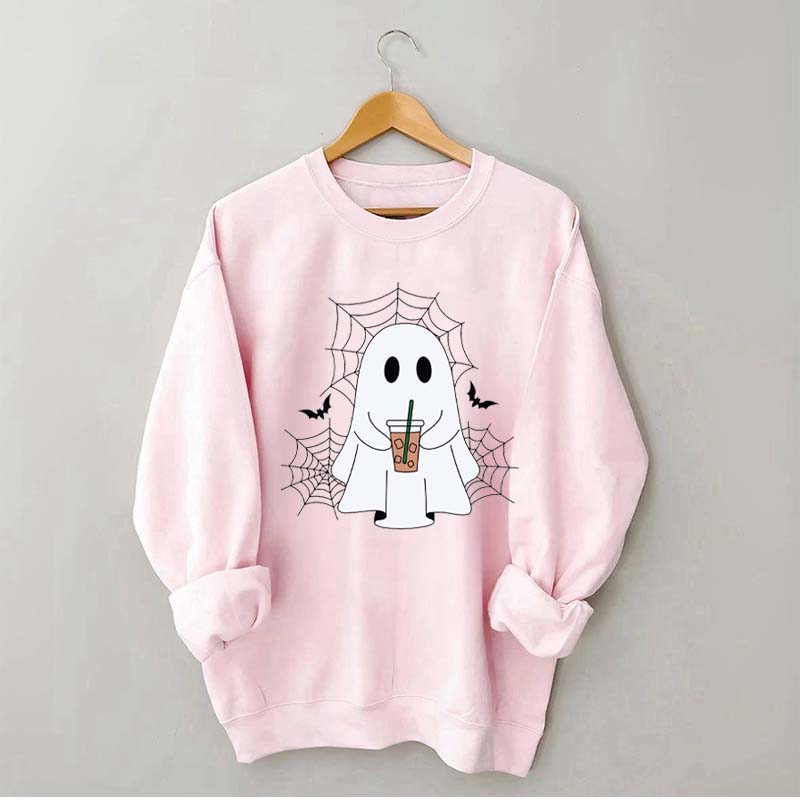 Ghost Drinking Coffee Sweatshirt