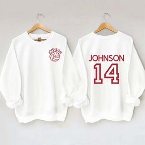 Custom Volleyball Mom Name and Number Sweatshirt