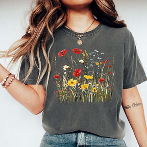 Comfort Color Wildflower Meadow Botanical T-Shirt