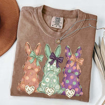 Easter Bunnies Hand-Painted T-Shirt