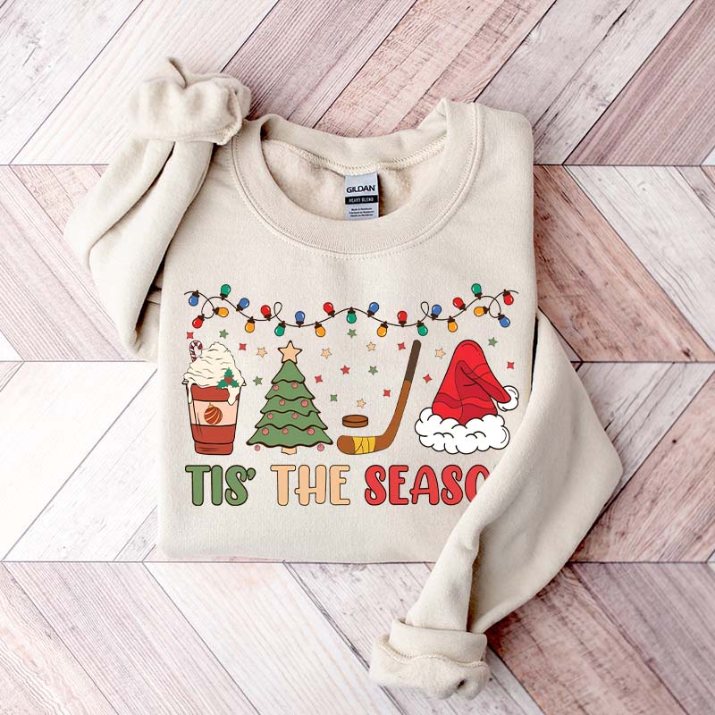 Tis The Season Hockey Christmas Tree Sweatshirt