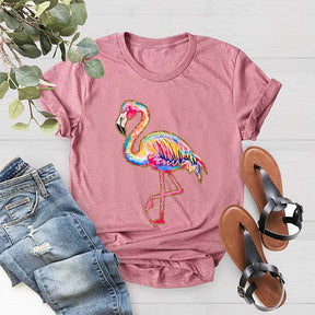 Summer Flamingo Preppy Beach Vibes T-Shirt