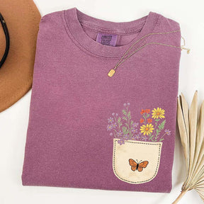 Wild Flowers Pocket Comfort Color T-Shirt