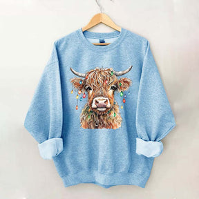 Merry Christmas Cow Sweatshirt