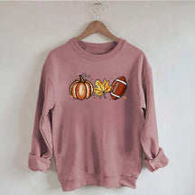 Fall Football Pumpkin Graphic Sweatshirt
