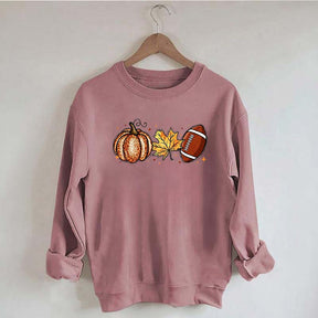 Fall Football Pumpkin Graphic Sweatshirt