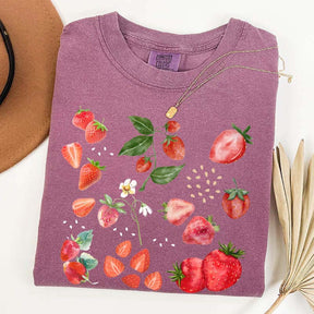 Summer Strawberry Botanical Garden T-Shirt