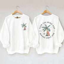 Beachy Backprint Bible Verse Sweatshirt