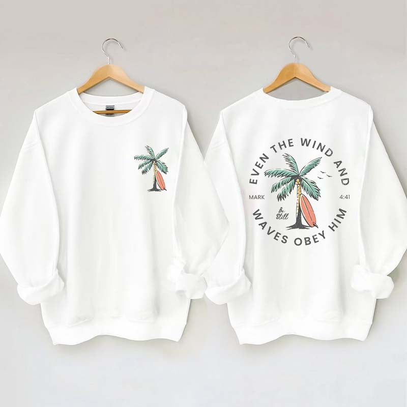 Beachy Backprint Bible Verse Sweatshirt