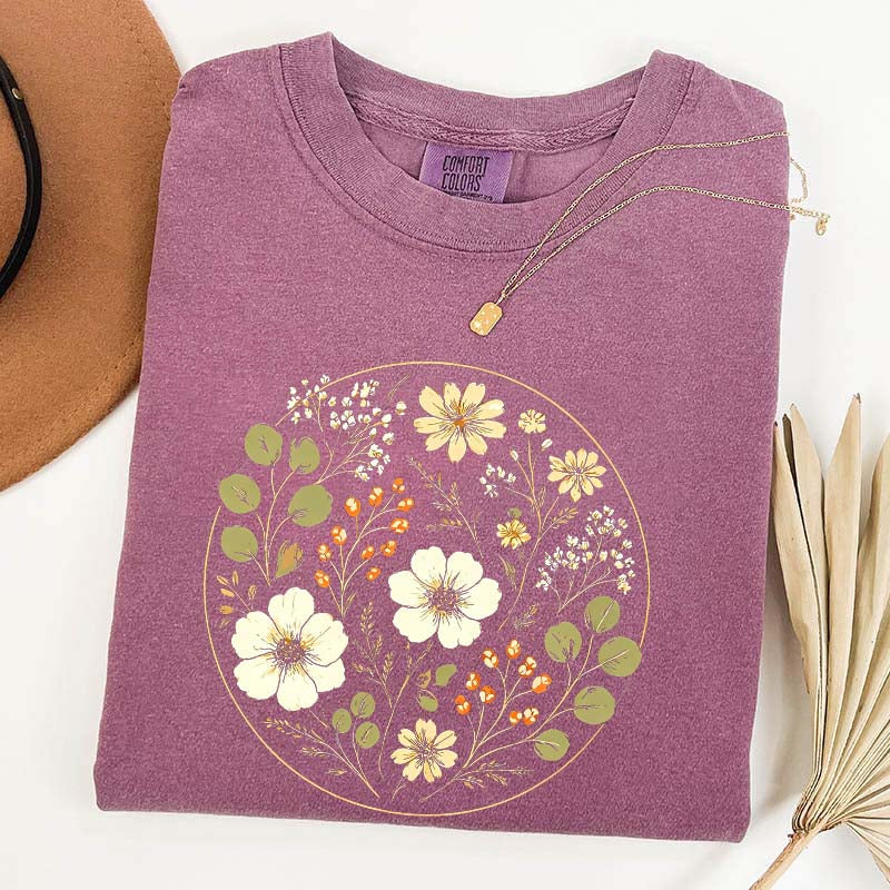 Wildflower Vintage Floral Ring T-Shirt